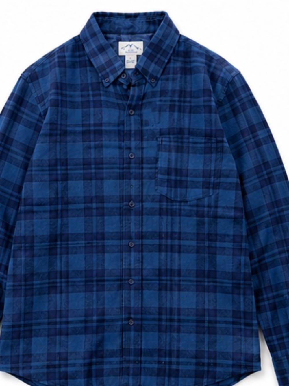 Men's Blue Plaid Button-Down Shirt by Unknown Brand